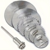 Resim Ahşap, plastik, bakır, alüminyum ve yumuşak metaller için 7 parça yüksek hızlı çelik kesme bıçakları seti - endüstriyel metal testere bıçakları 