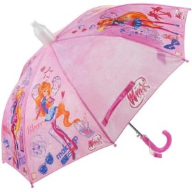 Resim winx Wınx013 No:13 Lisanslı Çocuk Şemsiyesi Dark Pınk 