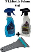 Resim Anivex Oto Cam Buz Çözücü Sprey & Araç Buğu Önleyici ve Araba Buz Kazıyıcı Sprey 500 ml Oto Kışlık BakımSet 