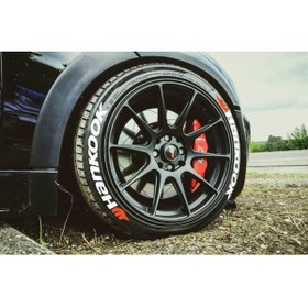 Resim komauto Hankook Beyaz Kalıcı Lastik Yazısı Hankook Sticker 4 Kit 
