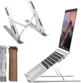 Resim KLS-113 Katlanabilir Laptop Standı, Ayarlanabilir Alüminyum Notebook Yükseltici (11-17 inç uyumlu, Taşıma kılıflı) 