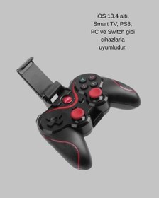 Resim Bluetooth Kablosuz Oyun Kumandası Android, Uyumlu iOs, Pc Uyumlu 