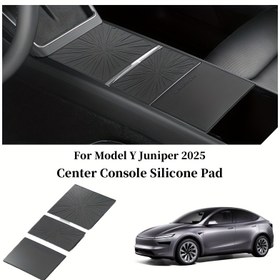 Resim 2025 Tesla Model Y Juniper için Uygun Silikon Konsol Koruyucu, Kaymaz ve Aşınmaya Dayanıklı Gösterge Paneli Kılıfı, Araç İçi Aksesuar, Modern Araç Dekoru, Uzun Ömürlü Malzeme, Merkezi Kontrol Pedi Kapağı, Otomotiv Detaycıları İçin 