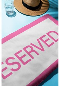 Resim Dijital Baskı Plaj Deniz Havlusu Reserved Desenli Peştamal Hvl0010 Renkli 