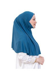 Resim Modish Group Hazır Başörtüsü Pratik İslami Giyim Penye Peçeli Türban Namaz İçin Yumuşak Eşarp Turkuaz 