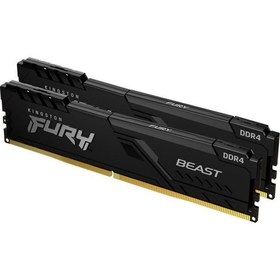 Resim Kingston Fury Beast 16GB (2X8GB) Ddr4 CL16 3200MHZ KF432C16BB/8 Ram Bellek 2'li Set 