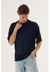 Resim Alexander Gardi Alexandergardı Basic Oversize T-shirt Lacivert 