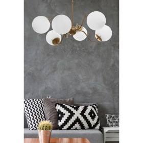 Resim Begüsa Karmen 6lı Eski̇tme- Beyaz Glop Camlı Avi̇ze 