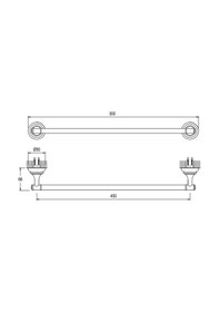 Resim Vıctorıan Havluluk 45 Cm 7519522155 Krom 