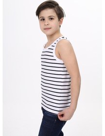Resim Toontoy Kids Toontoy Erkek Çocuk Çizgili Atlet Lacivert 