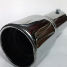 Resim 5.1 Cm. Antipas Iç Kaplamalı Sök / Tak Vidalı Yuvarlak Sessiz Nikelaj Egzoz Eksoz Ucu 