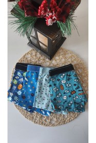 Resim JASMIN UNDERWEAR 320- 4'lü Set Pamuklu Erkek Çocuk Renkli Boxer 