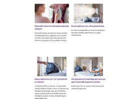 Resim Philips Ultra Güçlü Performanslı Perfectcare 8000 Serisi Buhar Kazanlı Ütü, 600GR/DK Buhar - Özel Tabanlı + Lambader 