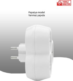 Resim Lunitech 3'lü Topraklı Papatya Golyat Fiş Priz (CE SERTİKALI) 