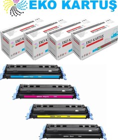 Resim EKO KARTUŞ Hp Color Laserjet 2605dtn Q6000 4 Renk Muadil Toner 