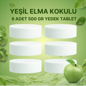 Resim Saban 3 Adet 2x500Gr - YEŞİL ELMA - Nem Alıcı Rutubet Giderici Yedek Tablet 