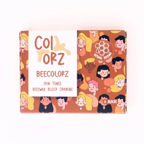 Resim 6lı Ten Renkleri Doğal Balmumu Sert Blok Pastel Boya Seti 