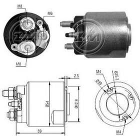 Resim Zm 12v Marş Otomatiği Valeo Tipi 2/3 Delik M6 Sağ Alçak Kapak Ford Fıesta/transit Custom/transit 