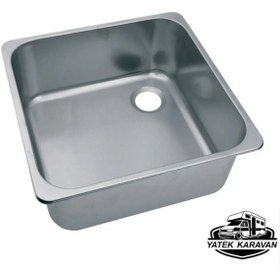 Resim Paslanmaz Kare Evye 32.5 X 35.5 X 15 Yatek Karavan Tekne 
