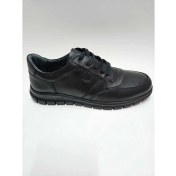 Resim Red Walker Hakiki Deri Bağcıklı Kauçuk Taban Kışlık Esnek Rahat Siyah Erkek Ayakkabı C-811025RW 