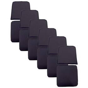 Resim Knsz minder seti 6 lı mazlum mor suni deri oturma ve sırt tel sandalyesi minderi bir arada 