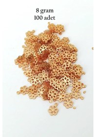 Resim Oya Abiye Bileklik Kolye Pleksi Metalik Plastik Pul Altın Renk 8 Gram 100 Adet - Bnc479 