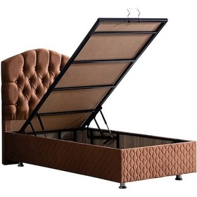 Resim Setaymobilya Baza, Zümrüt Açık Kahve Tek Kişilik Baza+ Başlık Seti, Setay 