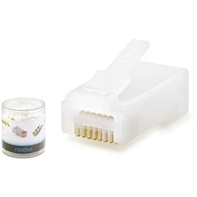 Resim Nodar Nd2406 Cat6 Konnektör Ezrj45 100lü Plastik Kutu Beyaz 