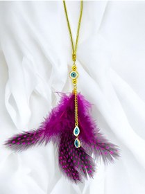 Resim biuti Çerçeveli Nazar Zincir Salkım Tüylü Araba Dikiz Ayna Süsü, Yeni Araba Hediyesi 