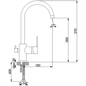 Resim Newarc Domino Aritma Su Girişli Eviye Bataryası 