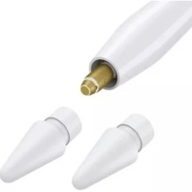 Resim Gjob Apple Pencil Kalem Ucu 1 ve 2 Nesil Yedek Uç 2'li 