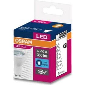 Resim Osram Led Spot 5w Gu10 Beyaz Işık 10 Lu Paket 