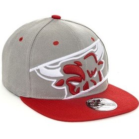 Resim Berellini Chicago Bulls Hip-hop Şapka Özel Kolleksiyon Gri - Kırmızı 