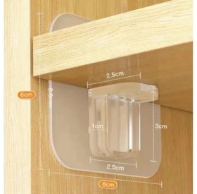 Resim Tp Buğz Yapışkanlı Raf Tutucu Seti 4 Adet 