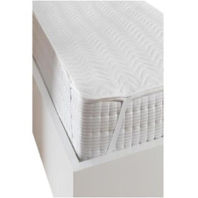 Resim Divanev Kapitoneli Sıvı Geçirmez Alez 160x200 Cm Çift Kişilik Köşe Lastikli Beyaz 