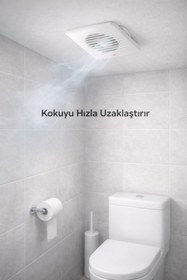 Resim luxshome 100’lük Banyo Tuvalet Aspiratörü 10 Cm Duvar Tipi Sessiz Havalandırma Fanı 