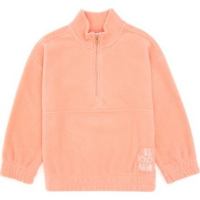 Resim U.S. Polo Assn. Kız Çocuk Somon Yarım Fermuarlı Polar Sweatshirt 50298983-VR047 