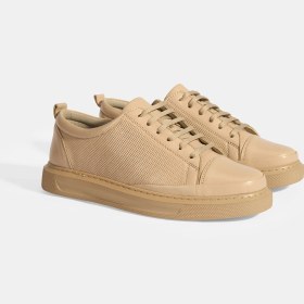 Resim Desa Kadın Bej Deri Bağcıklı Spor Ayakkabı 