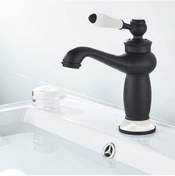 Resim Fause Rustik Lavabo Bataryası Vintage Siyah Klb100-B 