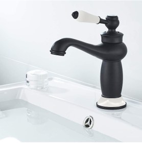 Resim Fause Rustik Lavabo Bataryası Vintage Siyah Klb100-B 