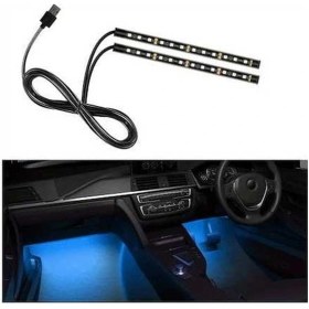 Resim Trendooze Turcoshop11 Araç İç Led Şerit, 24 Led Rgb Neon Usb Portlu Gösterge Paneli Koyu Mavisi 