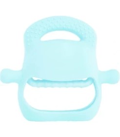 Resim Mavi Bebek Silikon Diş Kaşıyıcı 