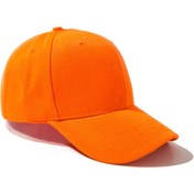 Resim eleven market Turuncu Unisex Spor Düz Şapka Kep 