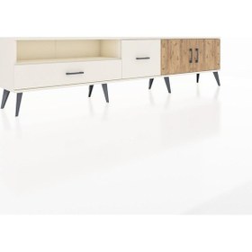 Resim Arges Tv Ünitesi 2 Raflı 2 Çekmeceli 2 Kapaklı 220x30x51 Aytaşı-çam/aytaşı Atlas Çam/aytası - Aytası 