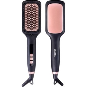 Resim Vestel Gül Pembe Saç Düzleştirici Iyonik Tarak, LED Ekran, 220°C, Şık ve Kullanışlı 