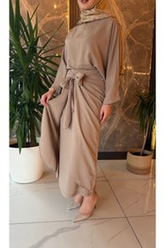Resim Dila Sayan Boutique Etekli Bağlamalı Modal Takım 