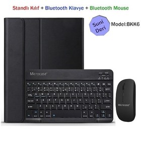Resim iPad Uyumlu 8.Nesil 10.2 Inç 2020 Bt Klavye Mouse + Standlı Kılıf - Bkk6 