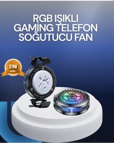 Resim Rgb Led Telefon Soğutucu Fan Yüksek Hızlı Soğutma Oyuncu Cooler 