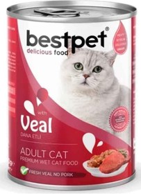Resim Best Pet Dana Etli Yetişkin Kedi Konservesi 400 G 