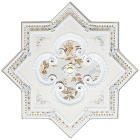 Resim Yıldız Beyaz Altın Saray Tavan Göbek 90 cm 